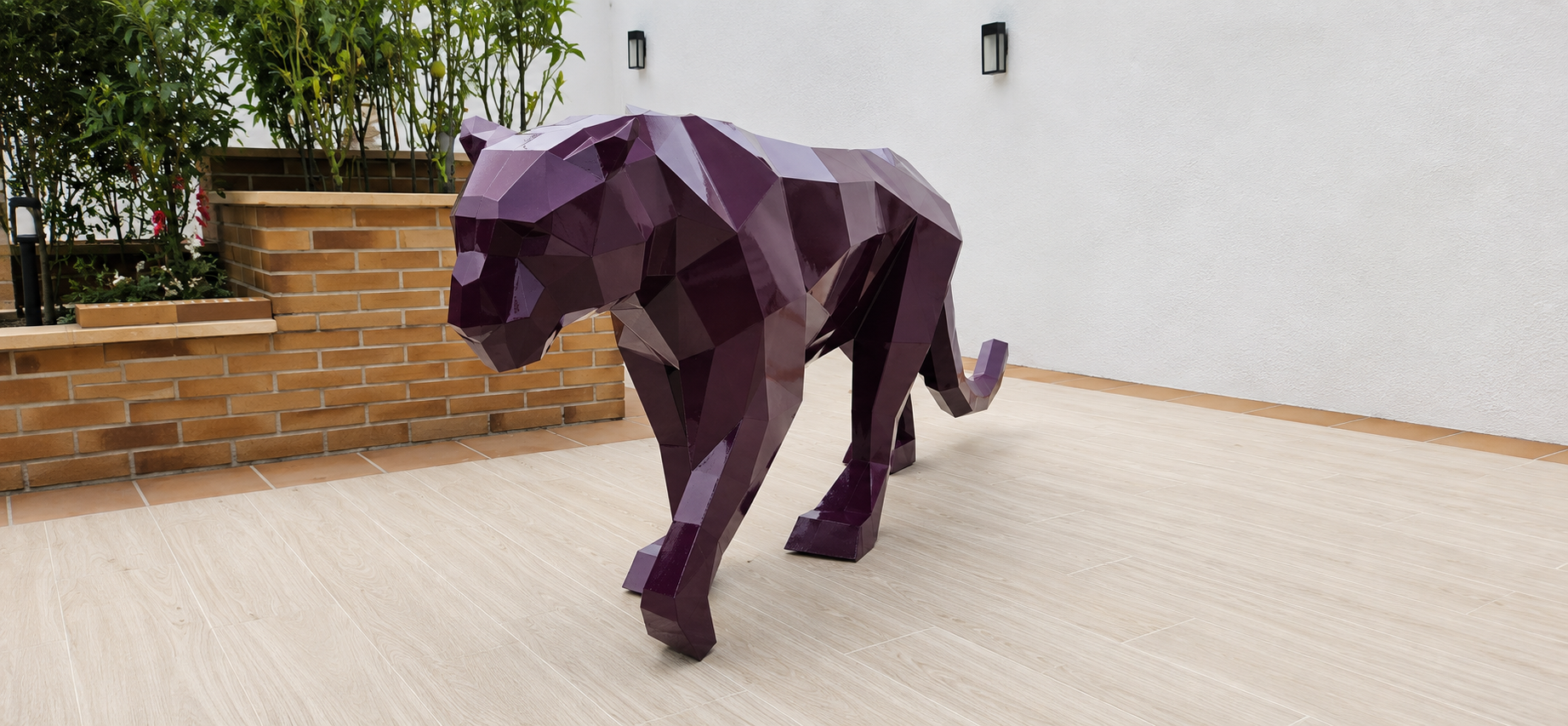 Escultura de Pantera en acero por Toni Torres