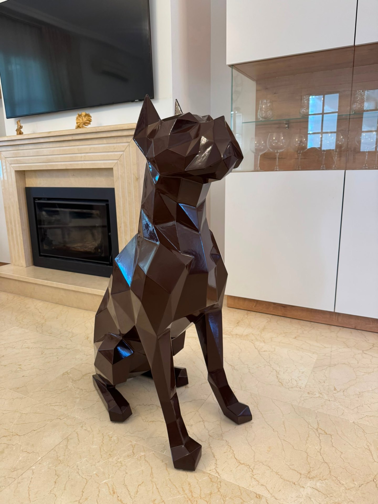 Escultura de Boxer en acero por Toni Torres