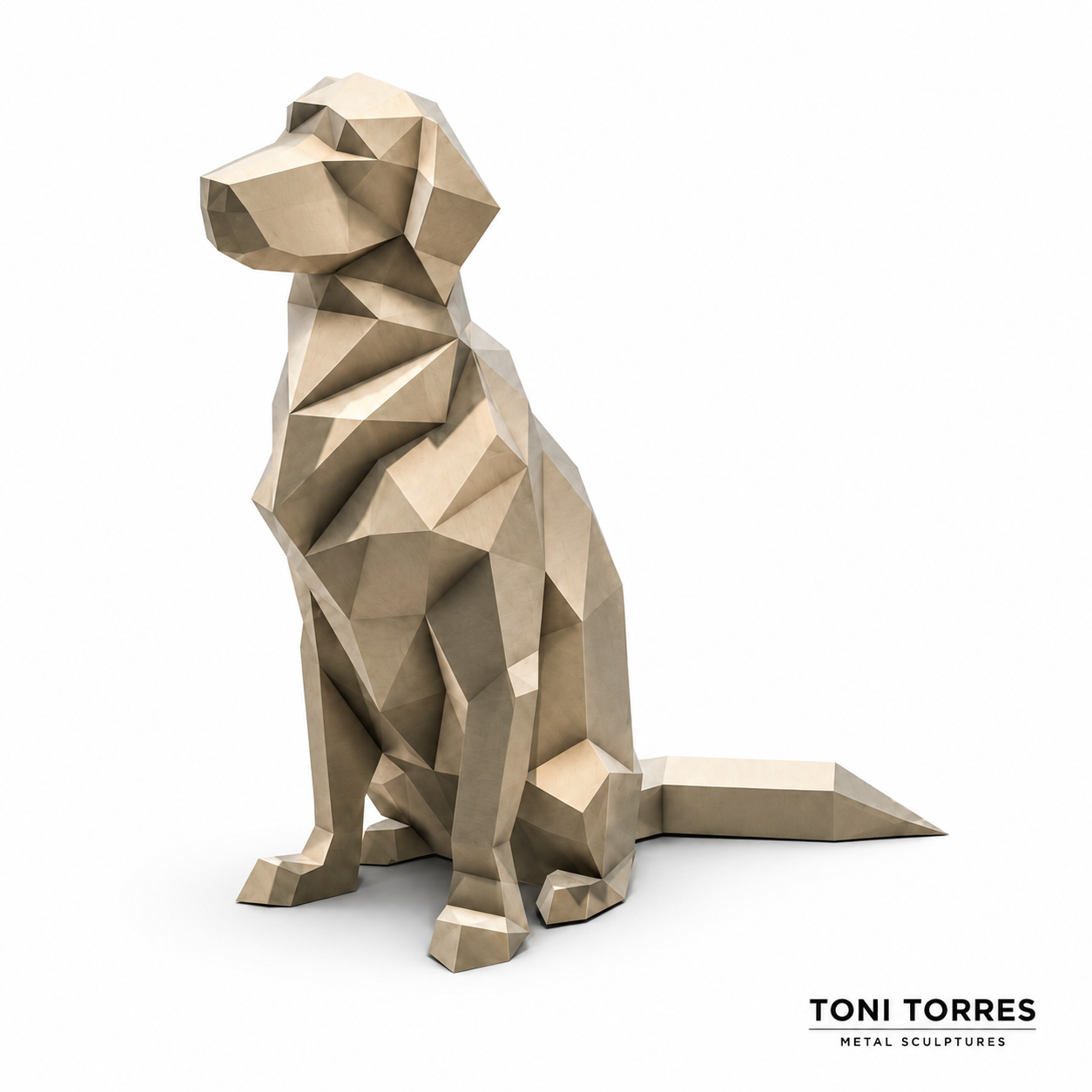 Escultura de Labrador en acero por Toni Torres